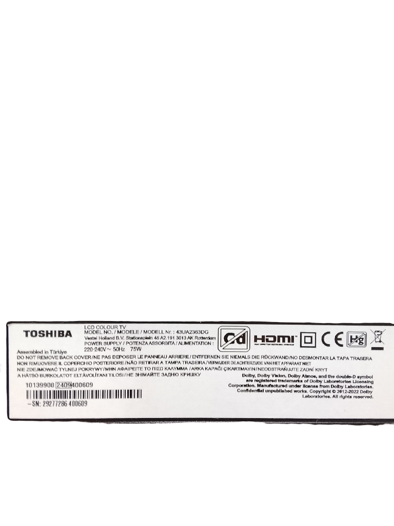 Toshiba 43UA2363DG TVs Proprietary VESA 200x200 3840x2160 - Image 2