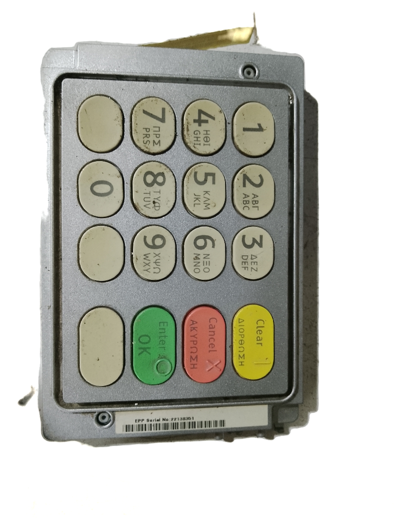 NCR 6626 EPP Keypad VERIFONE Silver Metal - Image 1