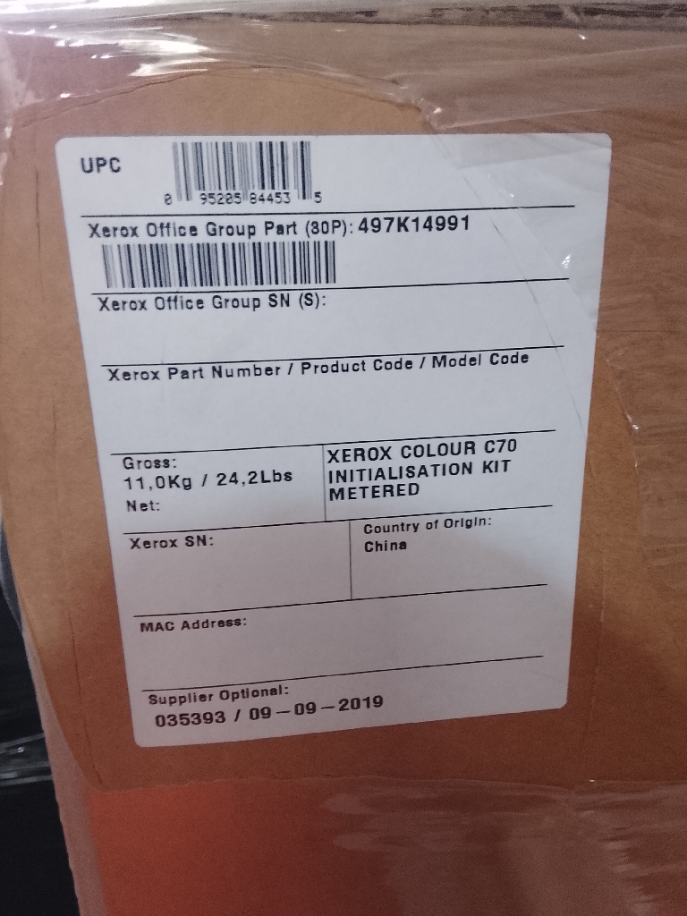 Xerox Colour C70 Initialization kit metered Other Printer Parts NEW