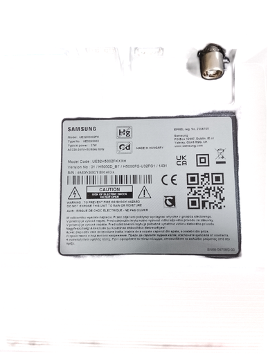 Samsung UE32H5002FK TVs 32.0 HDMI; USB VESA 200x100 1920x1080 Black Plastic C4 - Used Good