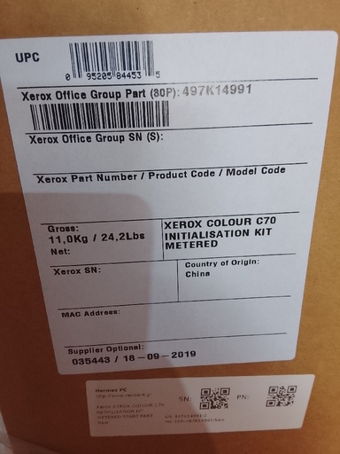 Xerox C70 INITIALIZATION KIT METERED Other Printer Parts NEW